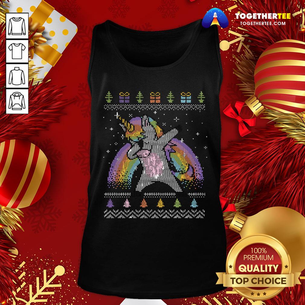 Pretty Unicorn Dabbing Ugly Merry Christmas Shirt - Image 3