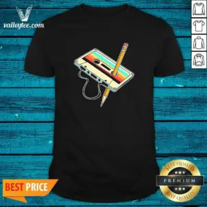 Top Retro Cassette Tape With Pencil 90s Nostalgia Shirt