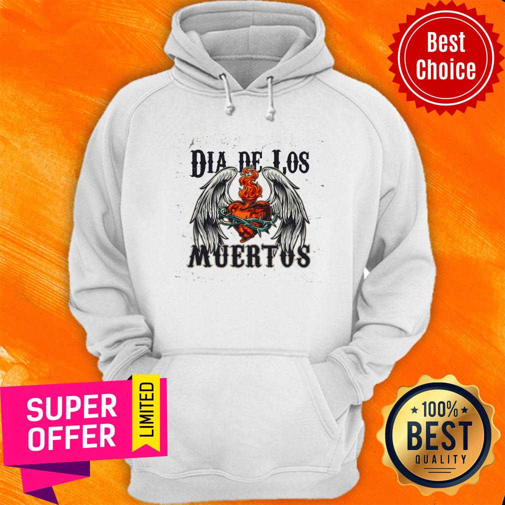 Mexian Day Dia De Los Muertos Heart Wings Shirt - Image 2