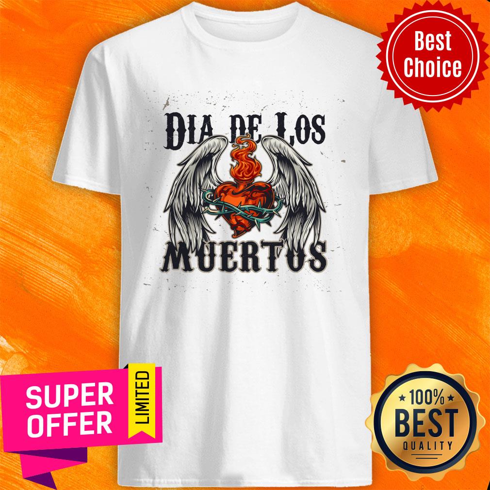 Mexian Day Dia De Los Muertos Heart Wings Shirt