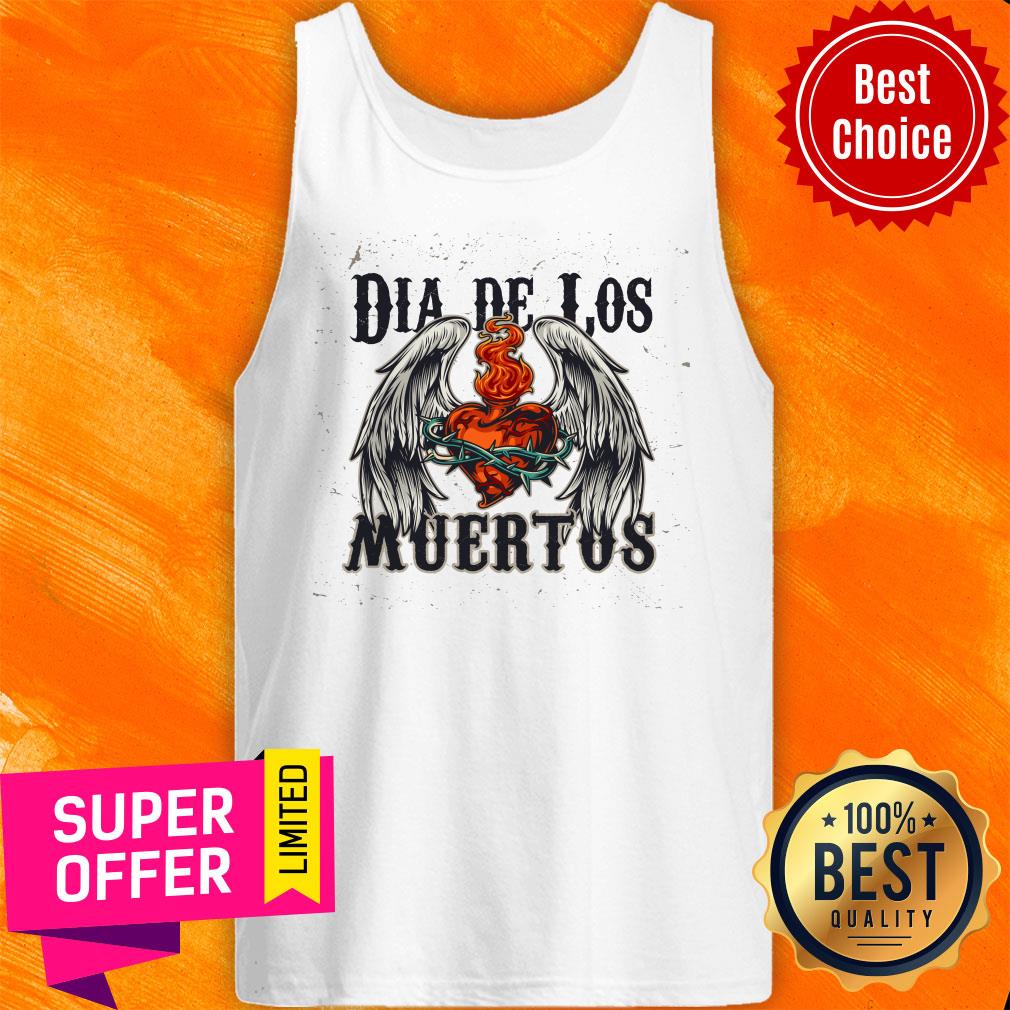 Mexian Day Dia De Los Muertos Heart Wings Shirt - Image 4
