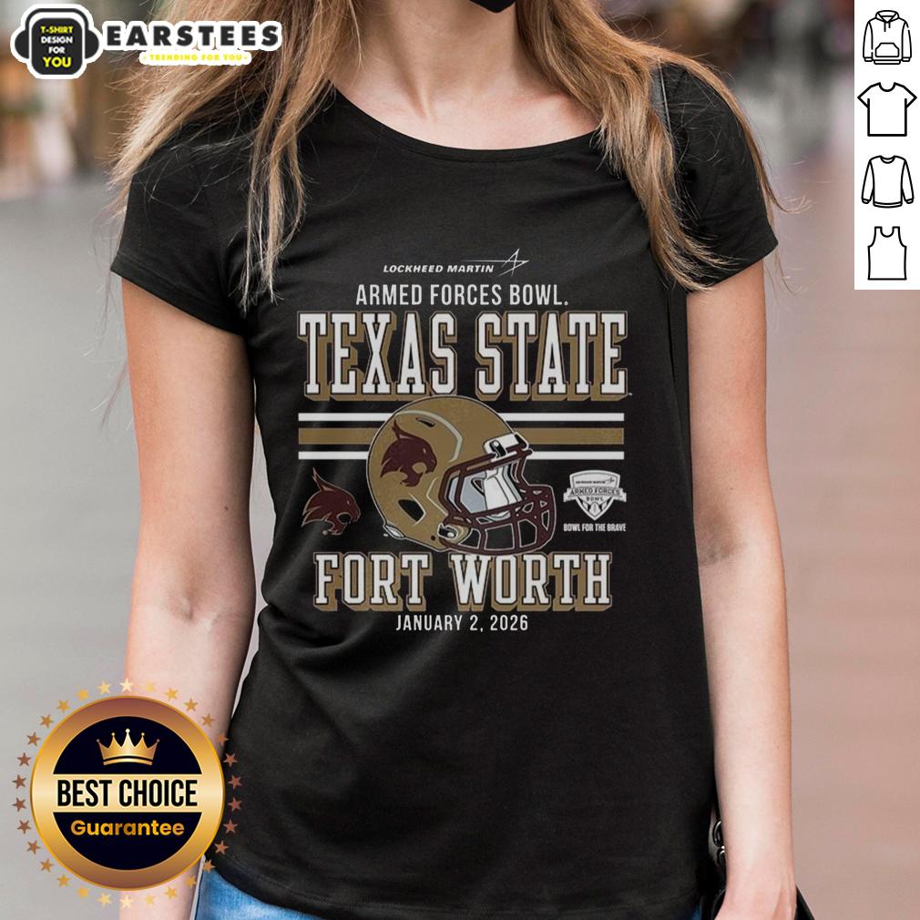 Premium Texas State Bobcats 2025 Armed Forces Bowl Bound T-Shirt - Image 3