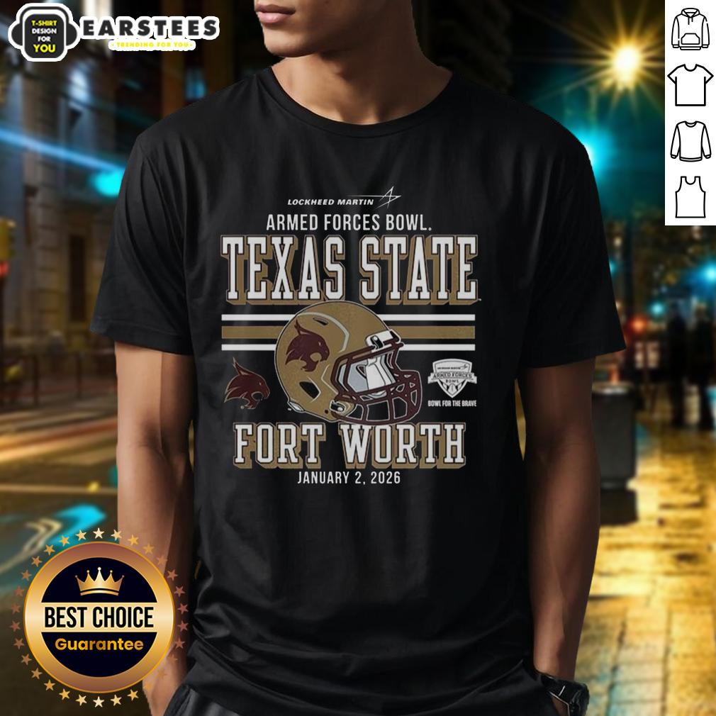Premium Texas State Bobcats 2025 Armed Forces Bowl Bound T-Shirt