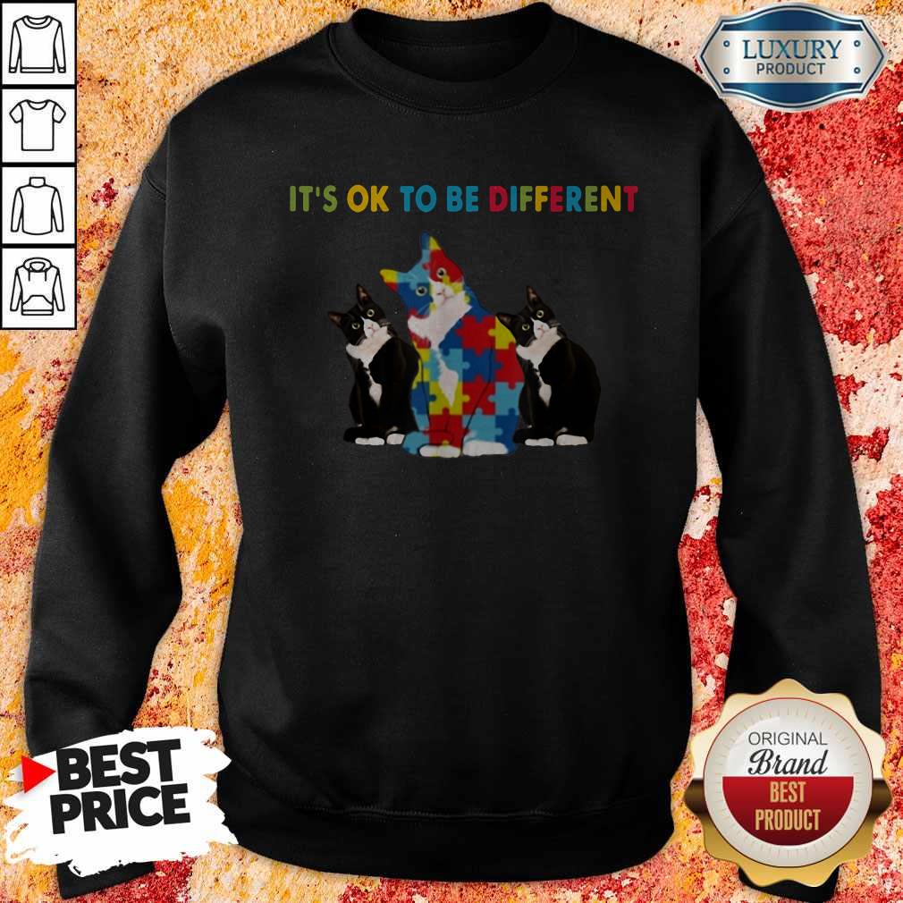 Cat Autism It's Ok To Be Different Shirt - Image 4