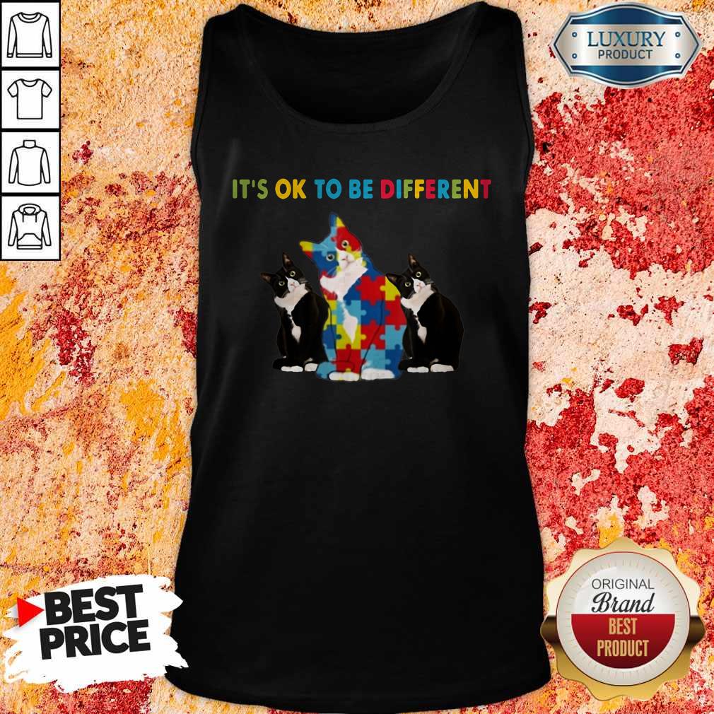 Cat Autism It's Ok To Be Different Shirt - Image 3