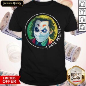 Joker Face Mask I Hate People Vintage Shirt