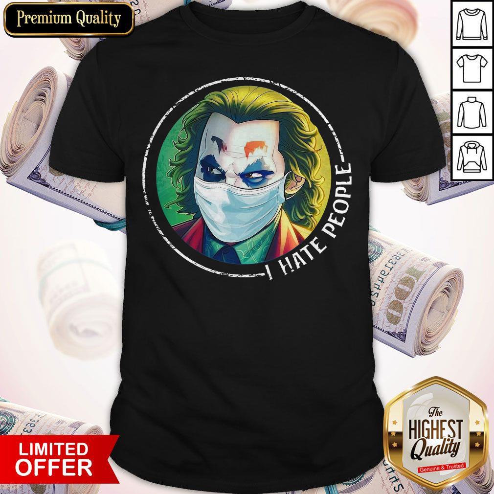 Joker Face Mask I Hate People Vintage Shirt