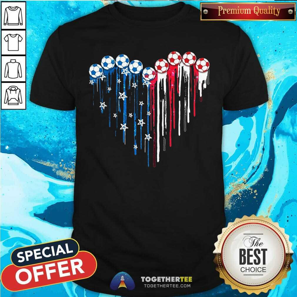 Soccer Love American Flag Shirt