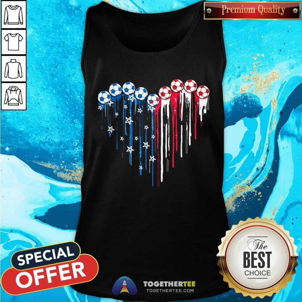 Soccer Love American Flag Shirt - Image 4