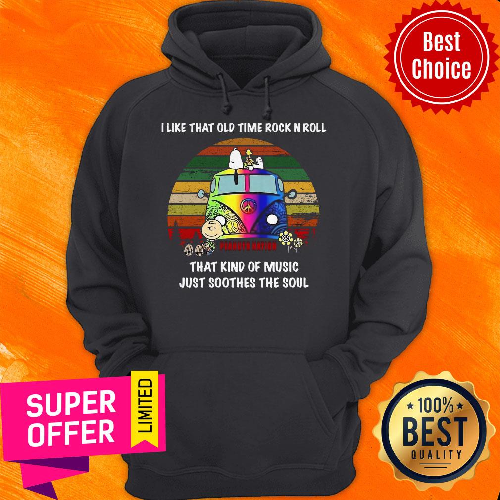 I Like That Old Time Rock N Roll That Kind Of Music Just Soothes The Soul Snoopy Shirt - Image 3