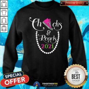 Alternative view of Good Chucks And Pearls 2021 Pink And Green Shirt