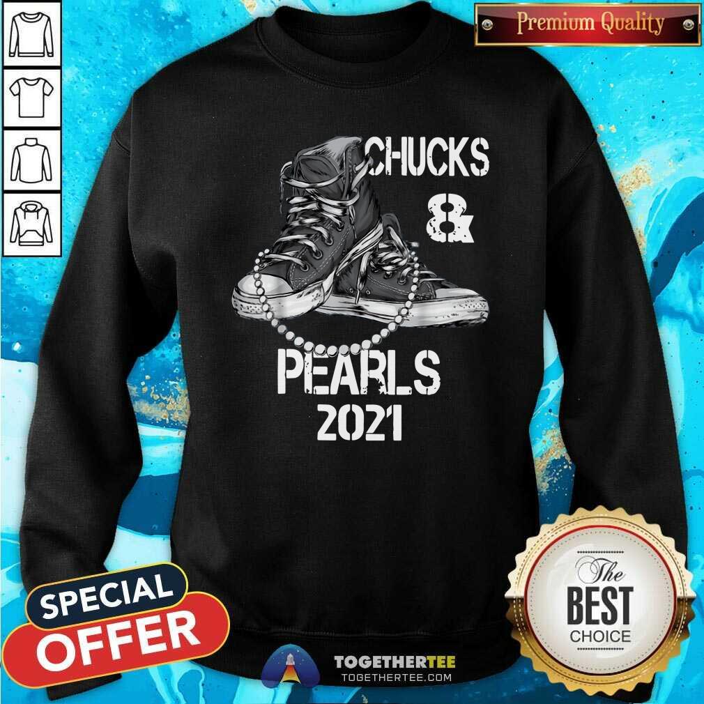Hot Grey Chucks And Pearls 2021 Shirt - Image 2