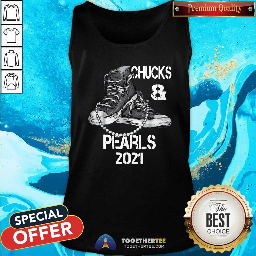 Hot Grey Chucks And Pearls 2021 Shirt - Image 4