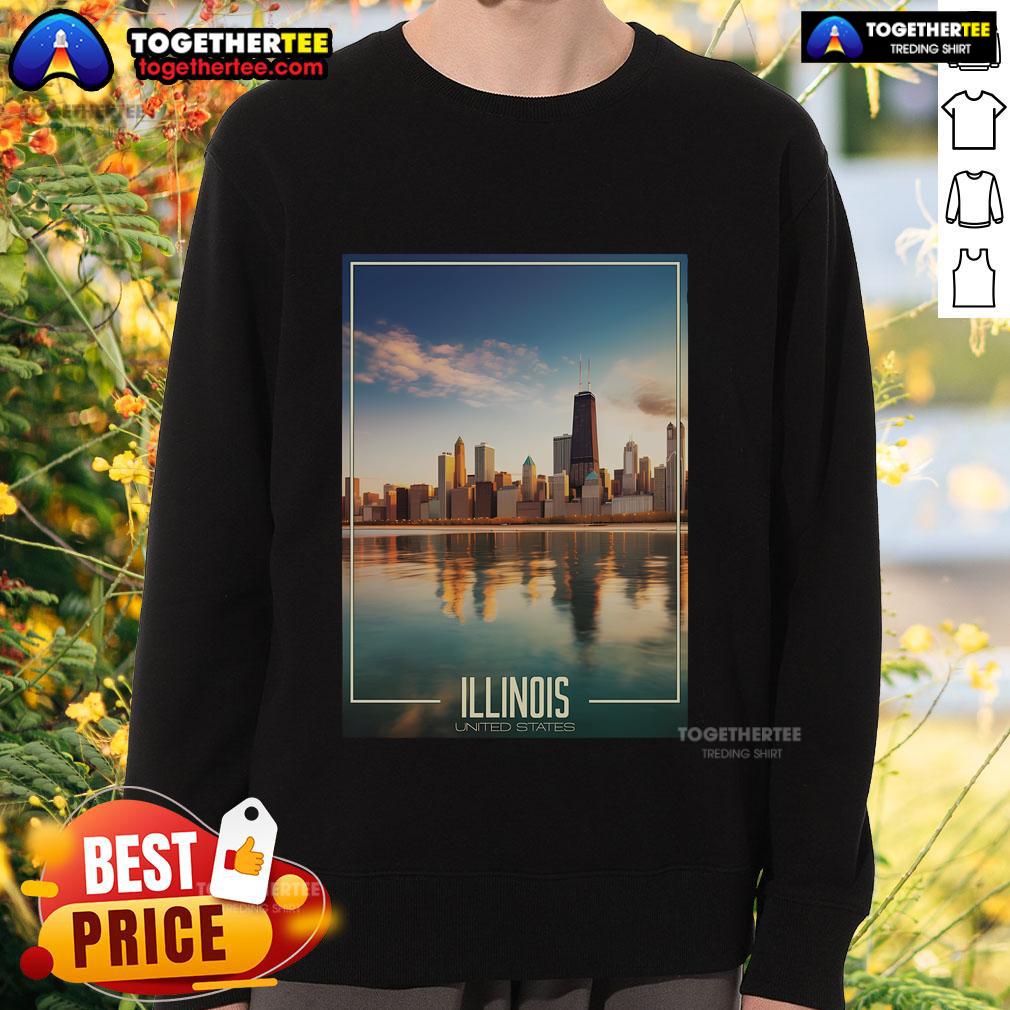Top Chicago Reflections The Heart Of Illinois T-Shirt - Image 5