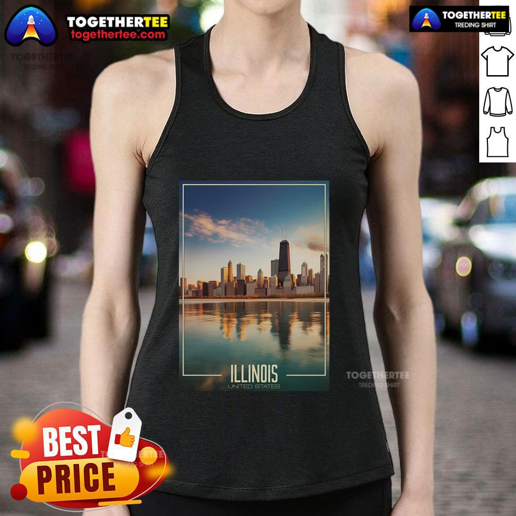 Top Chicago Reflections The Heart Of Illinois T-Shirt - Image 4