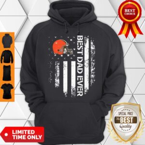 Alternative view of Perfect Cleveland Browns Best Dad Ever American Flag Shirt