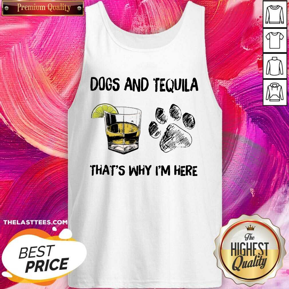 Premium Dog And Wine That'S Why I'M Here Shirt - Image 3