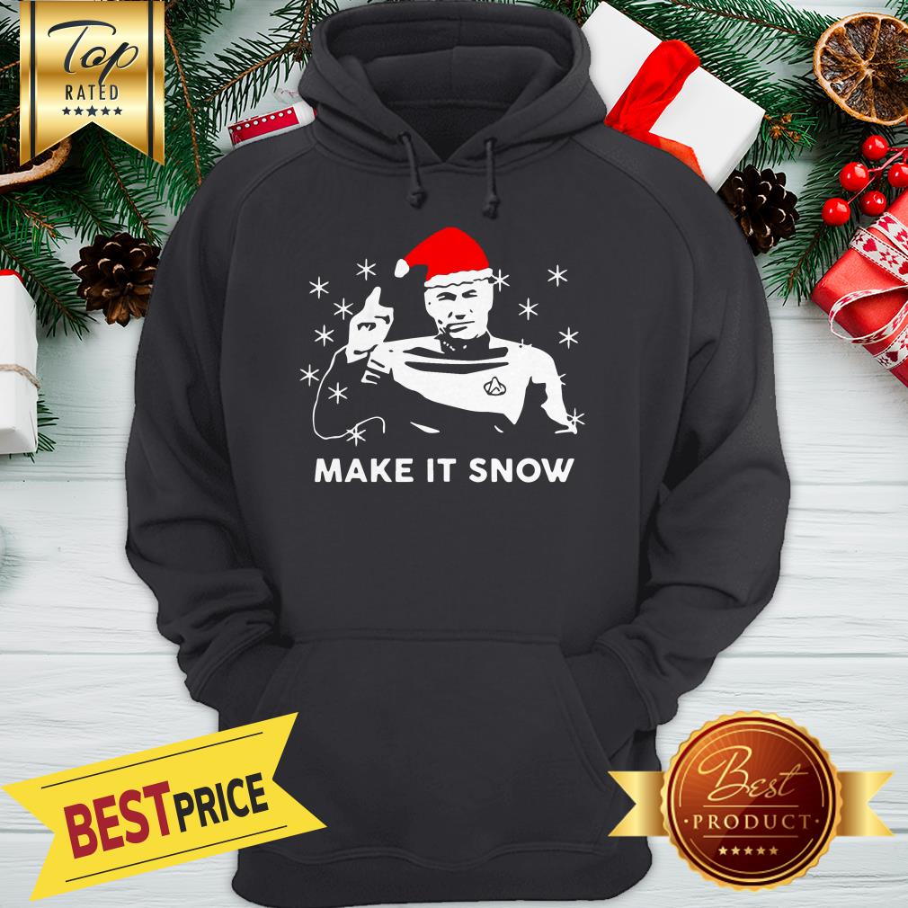 Star Trek Santa Make It Snow Christmas Shirt - Image 5