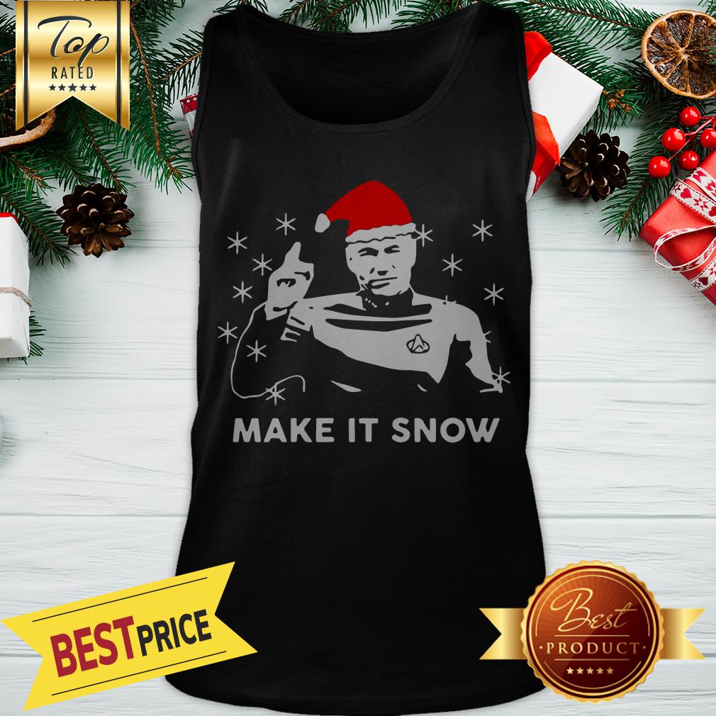 Star Trek Santa Make It Snow Christmas Shirt - Image 3