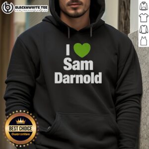 Alternative view of Nice Seattle Seahawks I Love Sam Darnold Heart T-Shirt