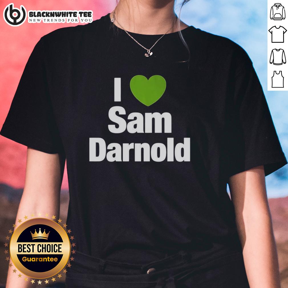 Nice Seattle Seahawks I Love Sam Darnold Heart T-Shirt - Image 3