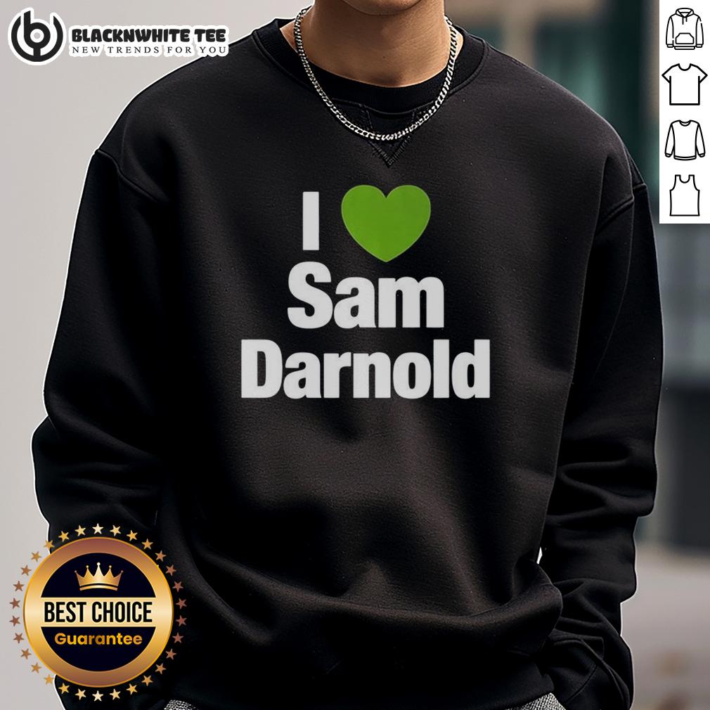 Nice Seattle Seahawks I Love Sam Darnold Heart T-Shirt - Image 5