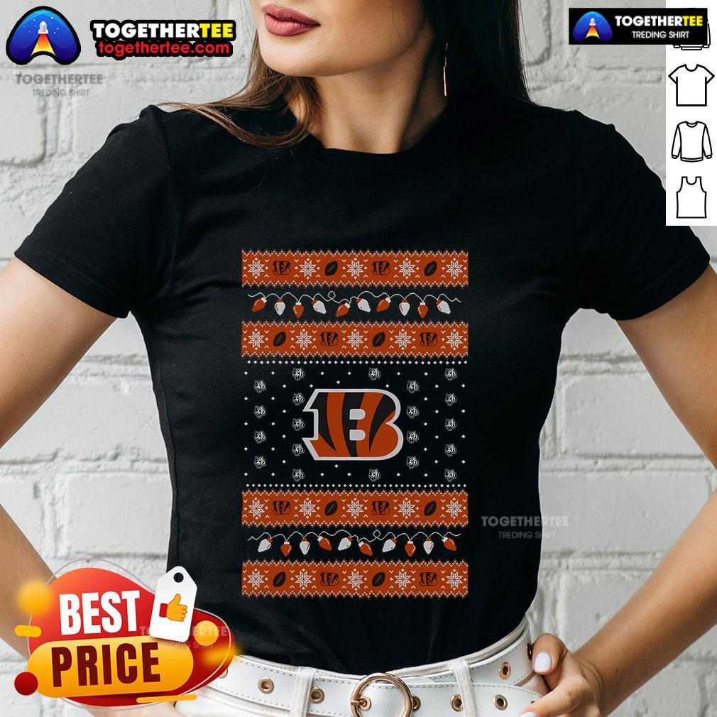 Top Cincinnati Bengals Holiday Christmas T-Shirt - Image 3