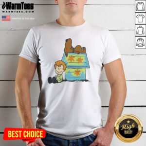 Funny Shaggy Rogers Scooby Doo Peanuts Crossover Mystery Machine Doghouse Shirt