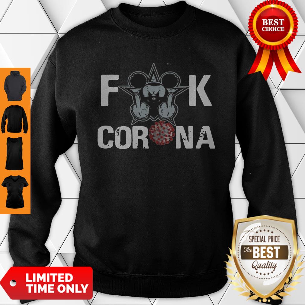 Premium Mickey Mouse Fuck Corona Shirt - Image 3