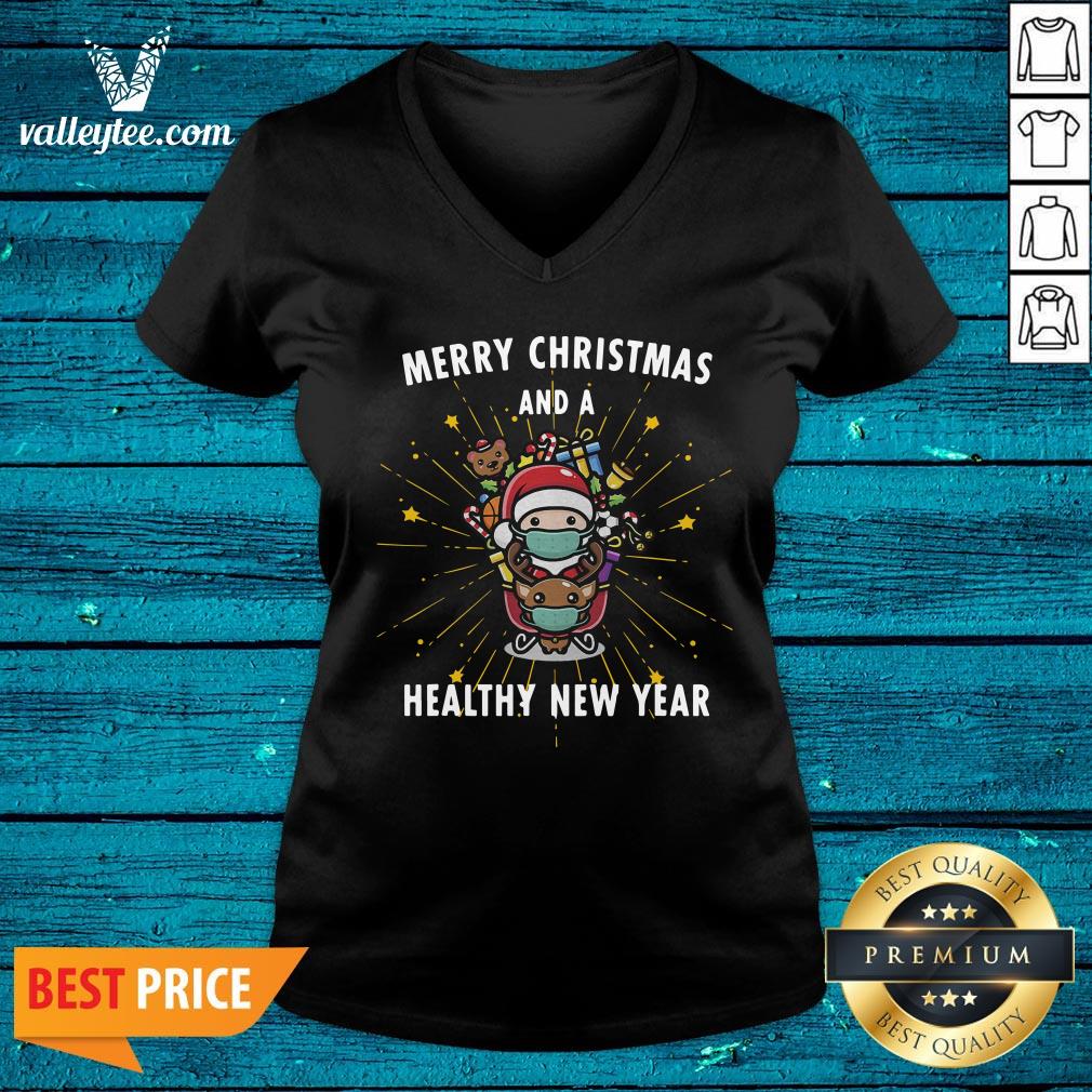 Funny Merry Christmas And A Healthy New Year Eve Santa Claus Shirt - Image 4