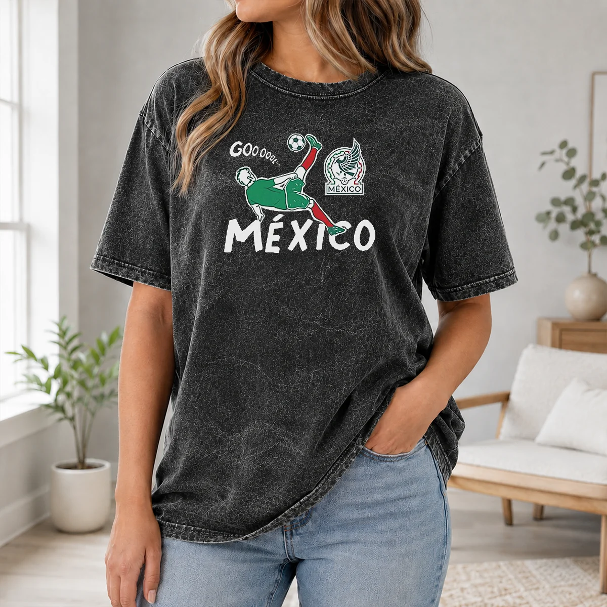 Official Mexico Soccer Gooool Gooooal Bicycle Kick Sport Fan Mexican National Team Shirt - Image 8