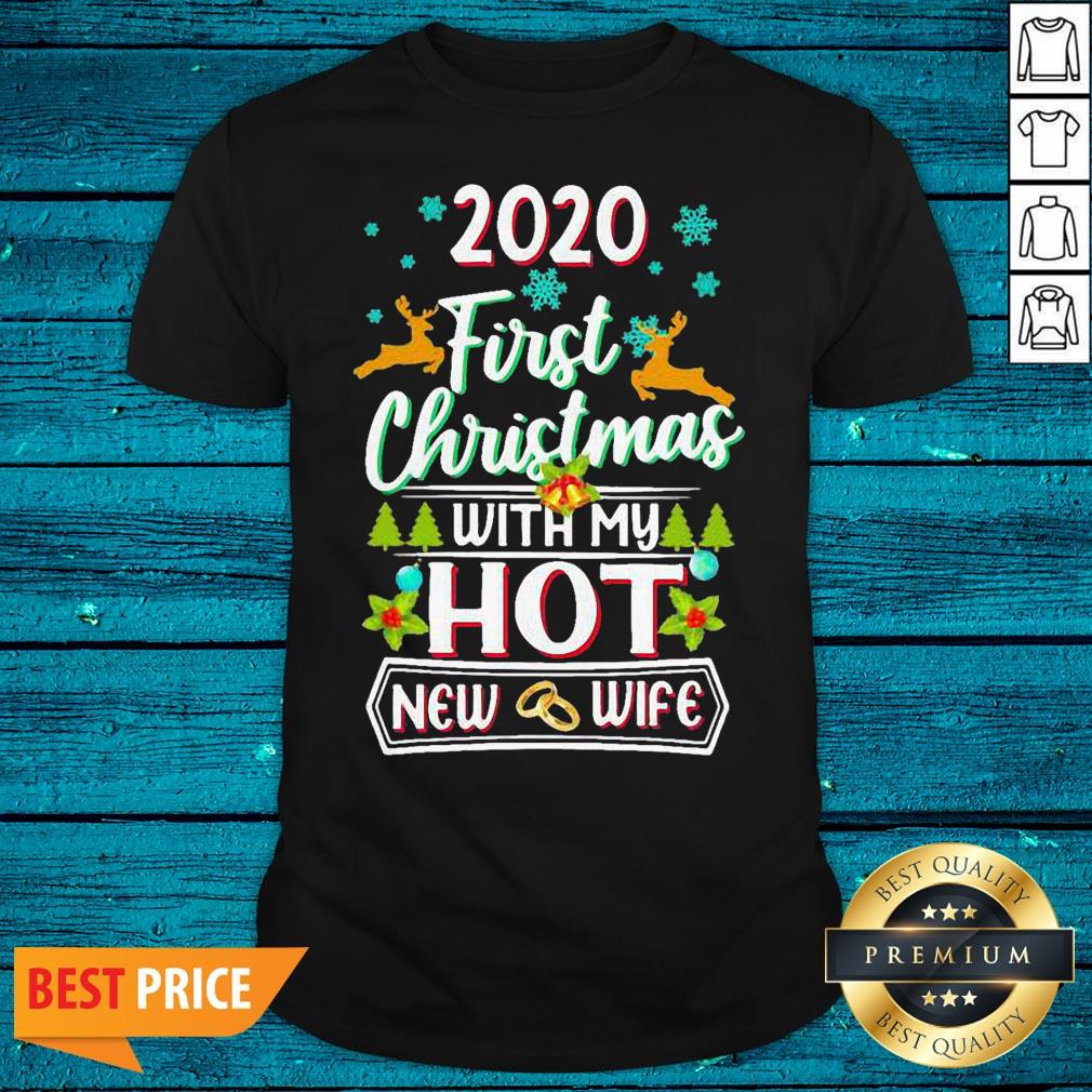 Wicked First Christmas With My Hot New Wife Married 2020 Shirt