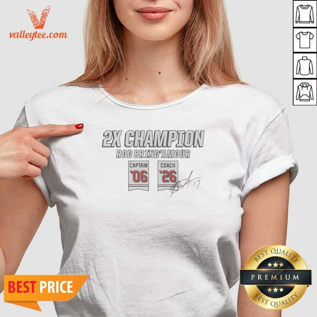 Funny Rod Brind'Amour Two Time Champion Shirt - Image 5