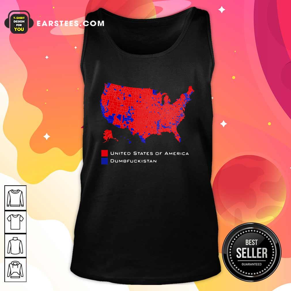 Nice Republican Version United States of America Vs Dumbfuckistan Election Map Shirt - Image 4