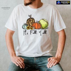 Alternative view of Halloween It’s Fall Y’All Pumpkin Softball T-Shirt