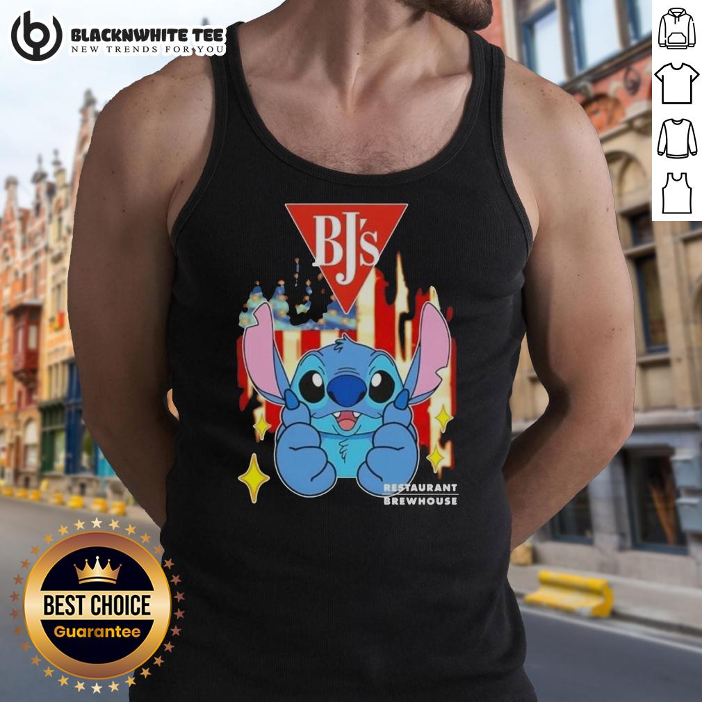 Pretty Stitch Like BJS Restaurants USA Flag T-Shirt - Image 4