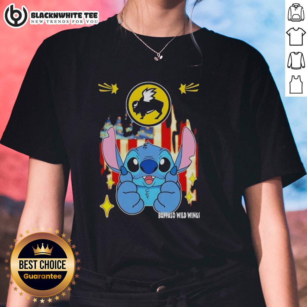 Pretty Stitch Like Buffalo Wild Wings USA Flag T-Shirt - Image 3