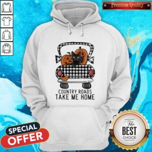 Alternative view of Country Roads Take Me Home Pumpkin Cat Halloween Shirt