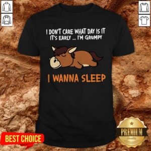 Horse I Don’t Care What Day Is It It’s Early I’m Grumpy I Wanna Sleep Shirt