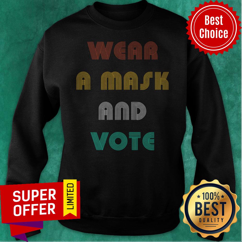 Premium Wear A Mask And Vote Vintage Shirt - Image 2