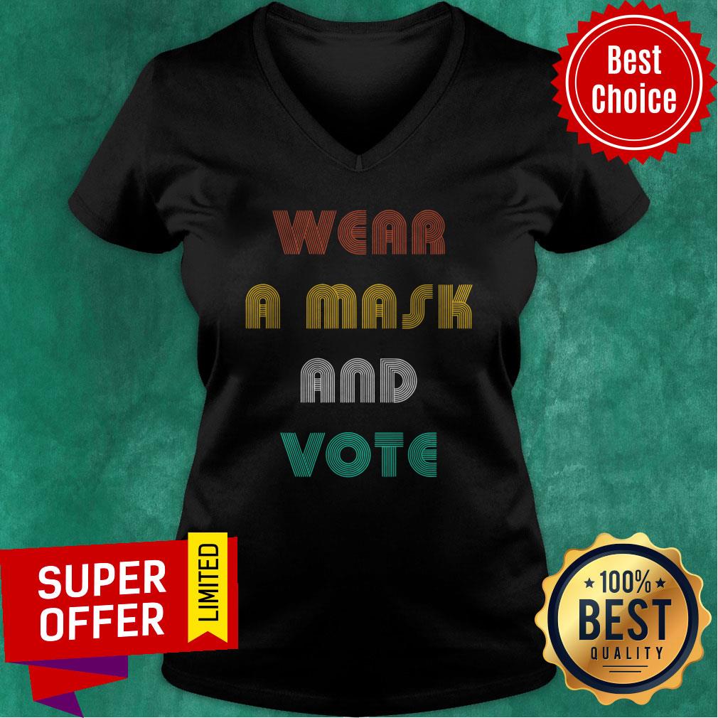 Premium Wear A Mask And Vote Vintage Shirt - Image 4