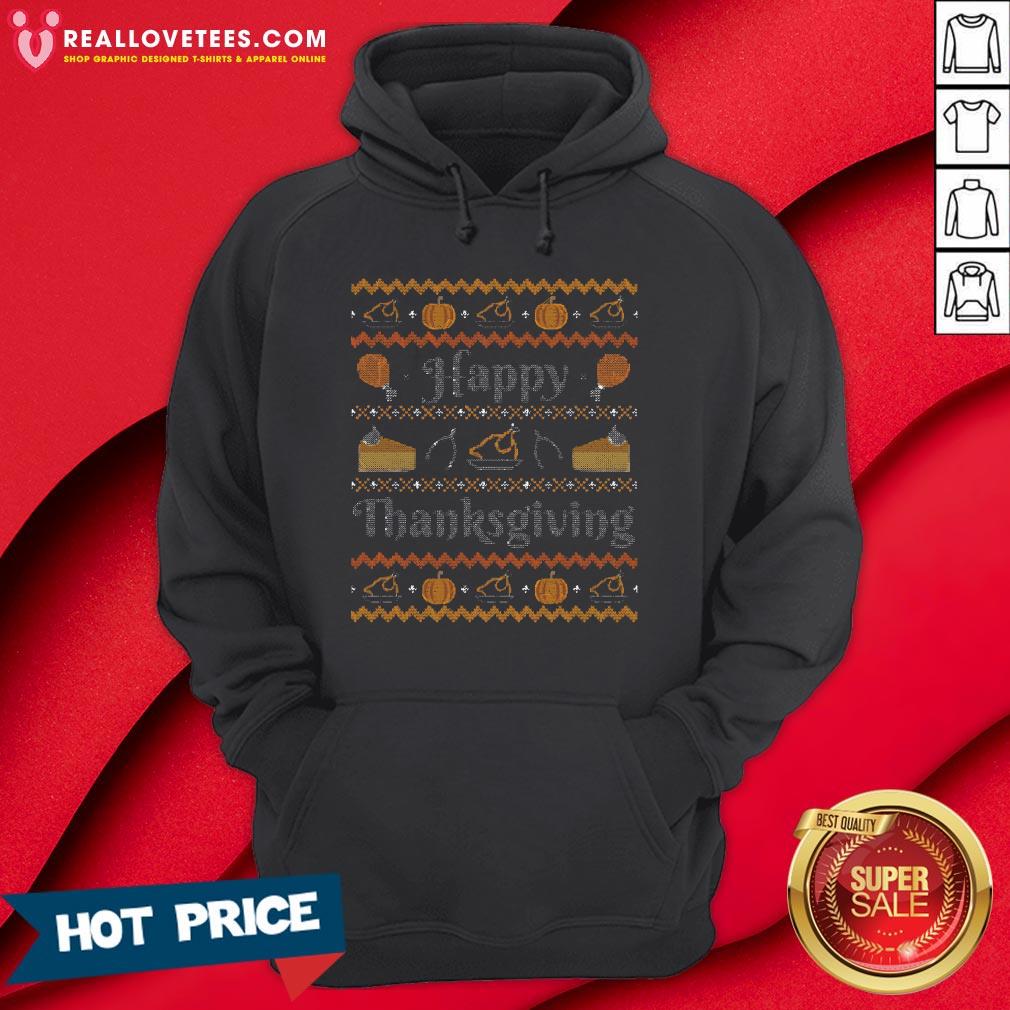 Sweet Happy Thanksgiving, Ugly Thanksgiving Sweater Shirt - Image 4