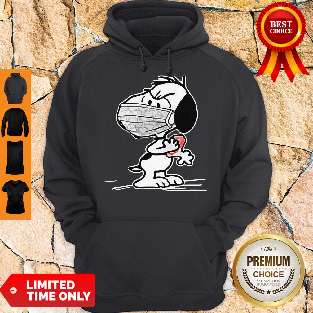 Funny Snoopy Wearing Mask Wash Your Damn Hands Shirt - Image 2