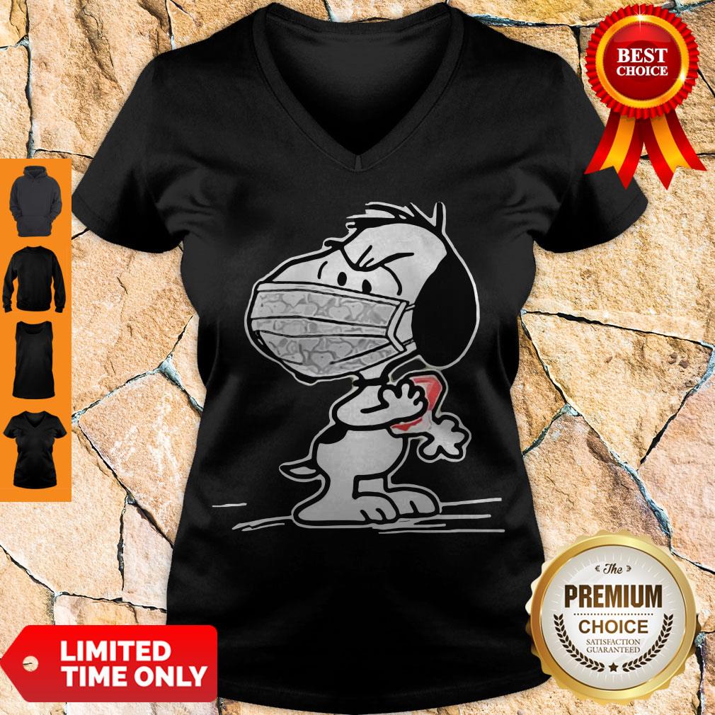 Funny Snoopy Wearing Mask Wash Your Damn Hands Shirt - Image 4