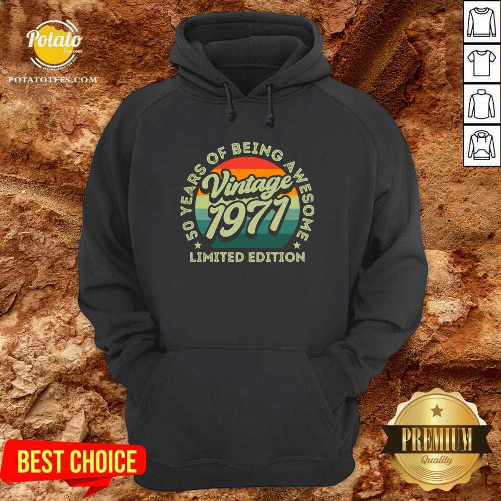 Awesome 50 Years Of Being Awesome Limited Edition 1971 Vintage Shirt - Image 5