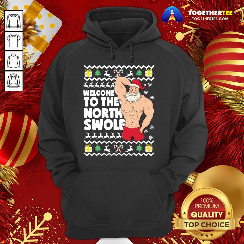 Funny Welcome To The North Swole Hunk Santa Christmas Shirt - Image 5