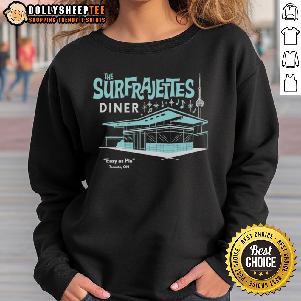 Nice The Surfrajettes Diner Easy As Pie Toronto ON T-Shirt - Image 5