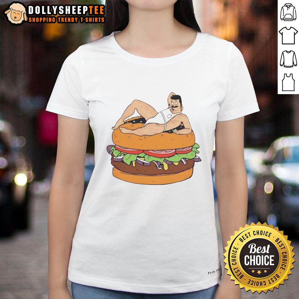 Hot Is Bob Belcher Bisexuals Hamburger Cartoon T-Shirt - Image 3
