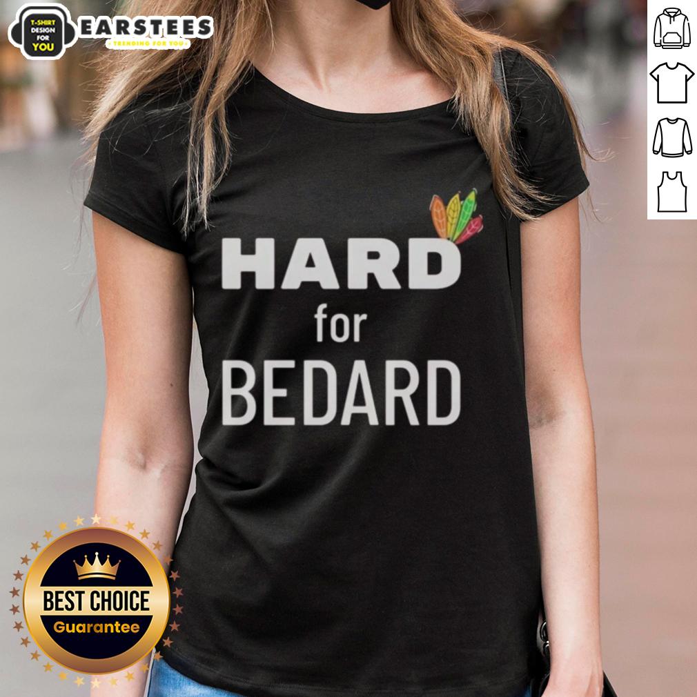 Top Chicago Blackhawks Hockey Hard For Bedard T-Shirt - Image 3