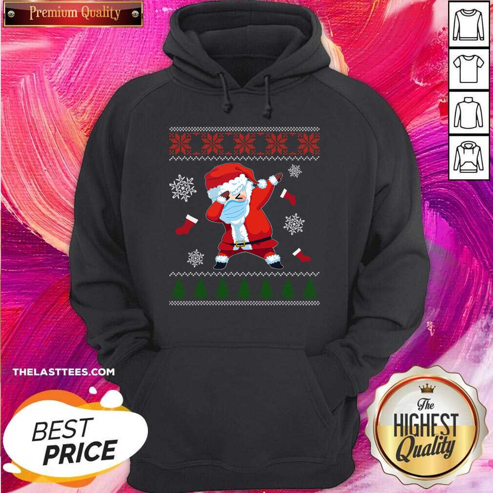 Cute Dabbing Santa Claus Wear Mask Family Matching Christmas Shirt - Image 5